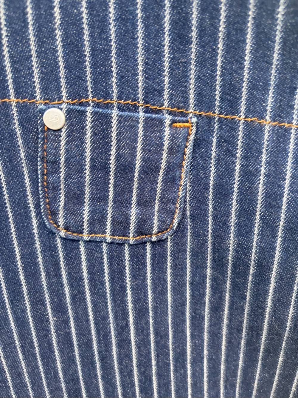 Pilcro Navy Pinstripe Utility Jumpsuit - Picture 6 of 6